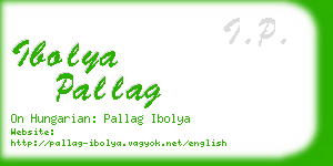 ibolya pallag business card